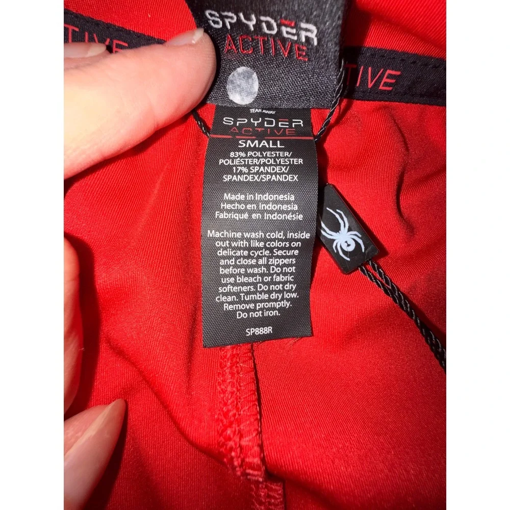 Spyder Active Womens Red Full Zip Performance Jacket SP888R Reflective Small NWT